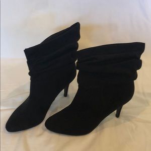 Black suede women’s booties